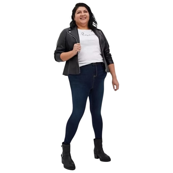 🌻NEW w.tags TORRID MidFit Skinny Super Soft High-Rise Jean Size 18Tall - Picture 2 of 13